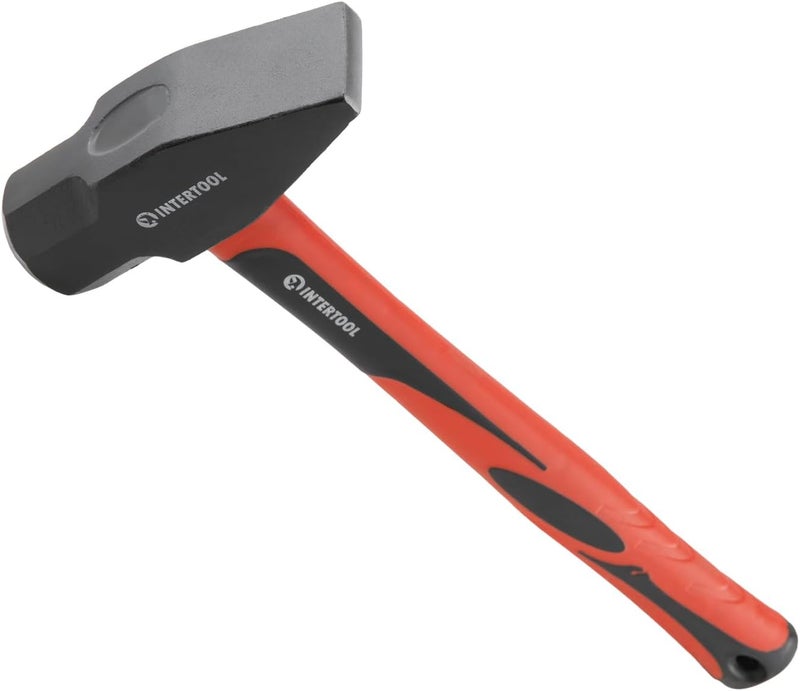 INTERTOOL Black Smith’s Hammer | 40 oz (2.5 lbs) Metal Working Tool with Shock Absorbing Anti-Slip Fiberglass Handle HT08-0251 - Image 3